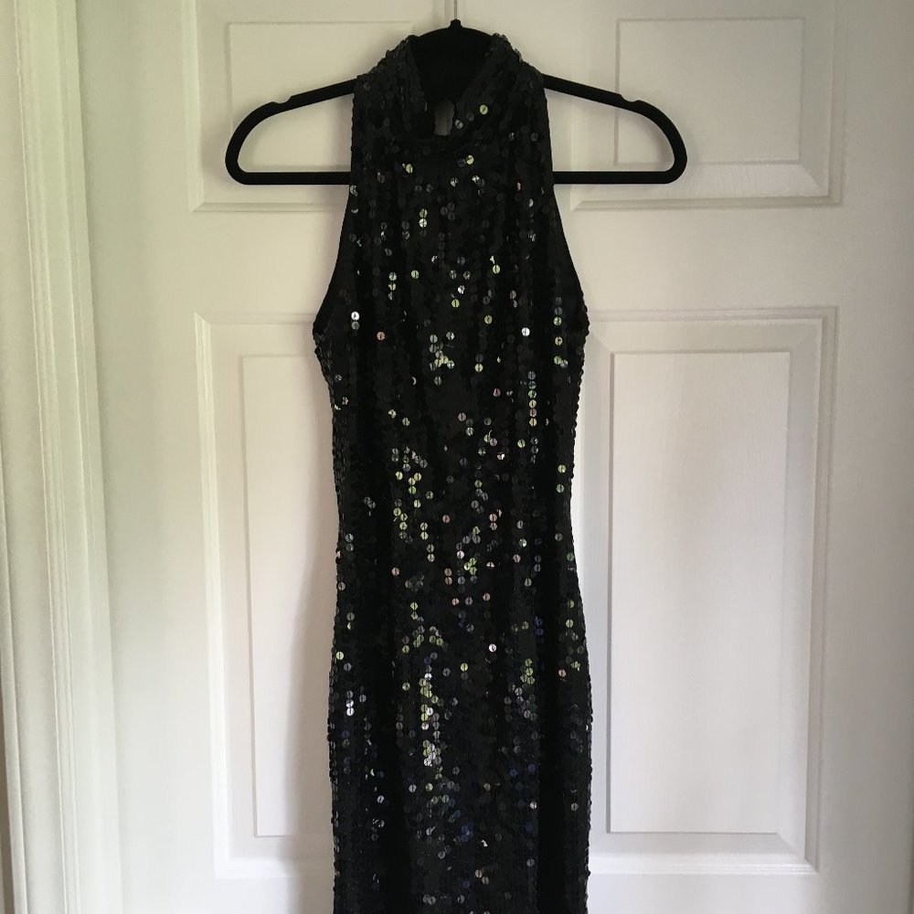 Black Sequins Dress